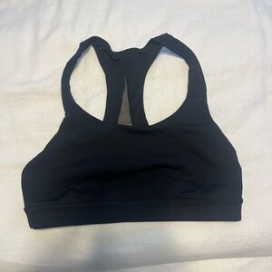 Lululemon Black Sports Bra with Mesh Racerback Size 8